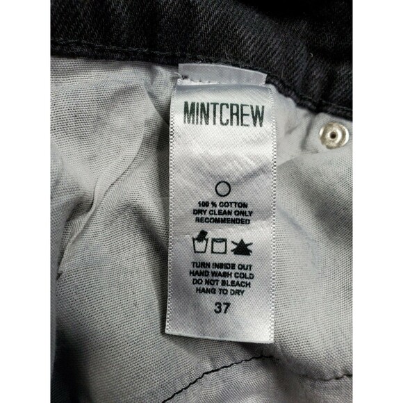 Mintcrew Mens Skinny/Slim Jeans Button Fly Riri Zipper Ankles Black Size 37x34 - Picture 5 of 5